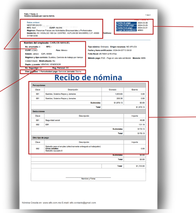 Recibo de nómina